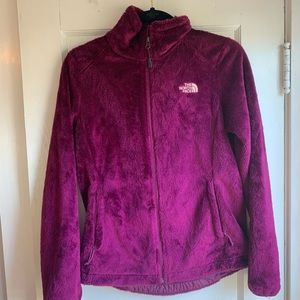 Purple North Face fuzzy jacket 💜